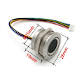 Miniatyrbild 1 av 5: R503 Cirkulär Rund RGB Ring LED Indikator Kontroll DC3.3V MX1.0-6Pin Kapacitiv Fingeravtrycksmodul Sensor Scanner, 32Mm