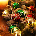 Miniatyrbild 3 av 5: 40 LED-ljusslingor Batteridrivna 40 Julgranskulor God Jul Ljusslingor, IP43 för inomhus- och utomhusbelysning