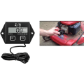 Miniatyrbild 4 av 5: 2PC Bensinmotor Varvräknare Timer Utbytbar Batteri Vattentät Induktion Digital Display 2 4 Slag Totalisator Timer