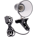 Miniatyrbild 4 av 4: Bordlampahållare Klämma Skrivbordslampa 360 Graders Rotation E27 Glödlampssockelhållare Lampbas med Strömbrytare Tråd Sköldpadda Akvarium, EU-kontakt (Svart)