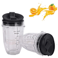 Miniatyrbilde 3 av 5: 4 Ninja Blender-erstatningsbeger med lokk for Ninja Auto IQ BL480 BL642 BL450 BL682 BL480, BL490, BL640 BL680