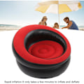 Miniatyrbillede 5 af 5: Flocket Inflatable Sofa, Enkel Oppustelig Stol til Stue, Soveværelse, Læsesal, Kontor, Balkon, Rejser, Rød