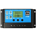 Miniatyrbillede 1 af 5: 30A 12/24V LCD Solcelle Batteri Regulator Controller Dobbelt USB
