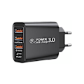 Miniatyrbilde 1 av 5: Hurtiglader 3.0 USB Strømadapter og USB-C Kabel, QC 3.0 30W/6A 4 Ports Rask Vegglader Universal Flere USB Strømadapter for Samsung Galaxy S