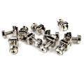 Miniatyrbillede 1 af 5: 100 stk. nikkelfarvede skruer med møtrik M6X16Mm til computer patch panel netværkstilbehør server PDU