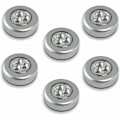 Miniatyrbilde 1 av 4: 6 stk LED batteridrevet berøringsbelysning klikk-trykk lyslampe (hvitt lys) [energi klasse A+++]