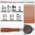 Pikkukuva 4 / 4: Pohjaton portafilter 54mm Breville Barista -sarjalle ja espressolle