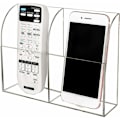 Miniatyrbild 3 av 5: Väggmonterad Akryl Telefonhållare Fjärrkontrollhållare Mediaförvaringsorganisatorkasse, 2 stycken