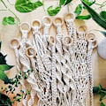 Miniatyrbild 5 av 5: Träring Träpinne för DIY Makramé Tandring Växthängare