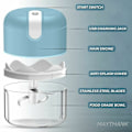 Miniatyrbillede 5 af 5: Lille elektrisk madhakker trådløs genopladelig, mini foodprocessor, bærbar hakker knuser hvidløg grøntsager kød