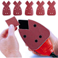 Miniatyrbillede 5 af 5: 50 stk. Slibeskiver Slibeskive 10 x Korn 40/60/80/120/240 Sandpapir Slibe Trekanter Passer til Black and Decker Detalje Palm Sander