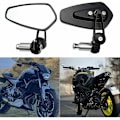 Miniatyrbillede 1 af 5: Motorcykel Styrstangspejle Motorcykel Bakspejle til XJ6 MT01 MT03 MT07 MT09 (Sort)