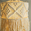 Miniatyrbillede 4 af 5: 2X Håndlavet Vægtæppe Macrame Lampskærm Boho Dekoration Håndværk Kvaster Vægtæppe Baggrund Hovedgavl Væghængende Dekoration