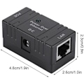 Miniatyrbillede 4 af 5: Mini POE Kombinationsdeler, Universal RJ45 Stik, AP Netværksbro, POE Injektor Sort -