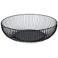 Miniatyrbillede 1 af 5: Mat Sort Rustfrit Stål Frugtkurv/Metal Frugtkurv med Stor Kapacitet Skandinavisk Dekoration 28cm