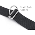 Miniatyrbilde 2 av 5: Rustfritt stål dykking belte webbing stropp festet med BCD tilbehør D-ring spenne vinge D-ring spenne