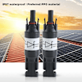 Pikkukuva 2 / 5: Aurinkoliittimen osat vedenpitävällä diodi PV-liittimellä DC1000V 20A IP67 PPO-urosliitinpistorasia