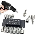 Miniatyrbild 3 av 5: Tillbehör för skruvmejslar Set med 14 hylsor 5-13 mm - 1/4 hexagonadapterhylsa - För sladdlös borr eller skruvmejsel