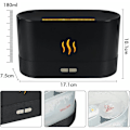 Miniatyrbilde 2 av 5: Aromadiffuser for eteriske oljer, flammeeffekt aromadiffuser, luftfukter med 2 lysstyrke nattlys, vannløs automatisk avstenging, USB