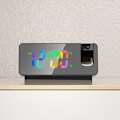 Miniatyrbild 5 av 5: LED Digital Projektionsväckarklocka 180° Rotation Mute Elektronisk Klocka Takprojektor Väckarklocka för Sovrum Vit