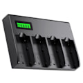 Miniatyrbillede 1 af 5: 4-kanals Batterilader med LCD-skærm til NP-F970, NP-F960, NP-F770, NP-F750, NP-F570 Kamera, EU-stik