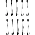 Pikkukuva 1 / 5: 10 kpl 2-in-1 OTG Micro-USB-isäntäliitäntäjakaja USB:stä Mini 5-napaiseen uroskaapeliin suoratoistolaitteille jne.