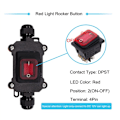 Pikkukuva 5 / 5: 5X Vedenkestävä kytkin IP67 12V DC 20A Suuri virta