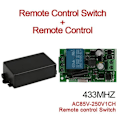 Miniatyrbillede 5 af 5: 2x Universal 433MHz AC 220V 1-Knap Fjernbetjening til 433 MHz RF Enkelt Sender Uden Fjernbetjening