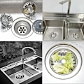 Miniatyrbilde 3 av 5: Kjøkkenvask sil, vaskepropp, rustfritt stål vask sil, INOX vaskepropp, kompatibel med de fleste vasker (diameter: 78mm)