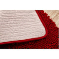 Miniatyrbild 3 av 4: Halvcirkelformad badrumsmatta, mjuk absorberande chenille badmatta fluffig halkfri badmatta halvmåne badmatta för badkar maskintvättbar -grå-40 x 60-