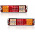 Miniatyrbillede 1 af 5: 2 stk LED Trailer Baglygter 12V E-Godkendt Vandafvisende Bil Baglygter, 5 funktioner - bremselys, blinklys, baklys, positionslys