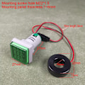 Miniatyrbild 4 av 5: 22mm AC Ström- och Spänningstestare, AC 50-500V/0-100A/0-99Hz Voltmeter Amperemeter Frekvensmätare med 3-siffrig LED-display Multifunktionell Multimeterpanel (