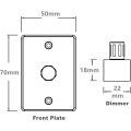 Miniatyrbillede 2 af 5: LED Dimmer Switch 12V DC PWM Dimmer Justerbar Controller til Autocamper Båd Trailer Van, til dæmpbar LED-lys, Halogen, Glødepære, Enkeltfarve