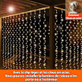Miniatyrbilde 2 av 5: 100LED Lysgardin Varmt Hvit Lysgardin 3mx1m 8 USB Lysmoduser Fjernkontroll Lysgardin med Timer for Jul, Bryllup, Fødselsdag