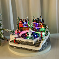 Miniatyrbilde 3 av 3: Eventyrlys og juledekorasjon Fontene i byen Animert lysende område