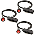 Miniatyrbillede 1 af 5: 3X 24-polet ATX PSU PC Strømkilde Boot Tester Jumper Kabel med Tænd/Sluk-kontakt, 50cm