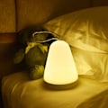 Miniatyrbillede 5 af 5: LED bærbar natlampe USB genopladelig silikone soveværelse seng bordlampe udendørs lanterne, hvid