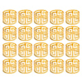 Miniatyrbillede 1 af 5: 20 stk. Guld Servietringe, Openwork Metal Servietringe Sæt, 1,77 Tommer til Bordsdekoration, Bryllupsdag og Enhver Begivenhed