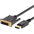 Miniatyrbillede 1 af 5: Displayport (DP) til DVI Kabel, Guldbelagt, 1,8 Meter