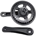 Miniatyrbild 3 av 5: Enkelhastighetscykel vevparti 32T hopfällbar elcykel vevparti aluminiumlegering 127MM lock cykeltillbehör