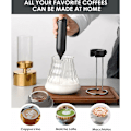 Miniatyrbilde 4 av 5: Elektrisk melkeskummer, Oppladbar USB-C melkeskummer med stålstativ Automatisk melkeskummer Veggmontert stav for kaffe, latte og cappuccino