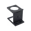 Miniatyrbilde 4 av 5: Folding folding trådteller forstørrelsesglass med sortmalt metallramme