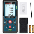 Miniatyrbillede 1 af 5: Digital laser afstandsmåler, Hanmatek LM50 50m digital laser afstandsmåler, længde/areal/volumen/Pythagoras sætning måling med LCD baggrundsbelysning,