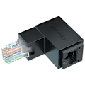 Miniatyrbillede 2 af 5: RJ45 Han til Netværksforlænger 90 Graders Vinkel Op til CAT5E CAT6 CAT8 Ethernet Kabelforbindelse