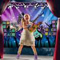 Miniatyrbild 5 av 5: Karaoke-festdekorationer, stort tyg Rock Star-festbakgrundsbilder för fest