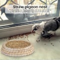 Miniatyrbilde 4 av 5: Håndvevd fuglerede av maisblader og inkubasjon på halmseng avlsgård for due/kanin/kanin/due/chinchillas/griser