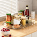 Miniatyrbilde 3 av 5: Kjøleskaps Oppbevaringsbrett, Klar Roterende Kjøleskap Lazy Susan Dreieskive Organizer for Kjøleskap, -Spisestue, Skap