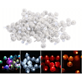 Miniatyrbilde 2 av 4: 100 stk/pakke runde LED-ballonger papirlykt ballongfest bryllupsbursdagsfest festival dekorative lys Multipul fargevalg(4)