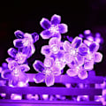 Miniatyrbild 5 av 5: Solcellsdrivna Trädgårdsblomsterljuskedjor, Vattentäta 7 meter 50LED Persikoblomma Körsbärsblommor Solcells Fairy Lights för Utomhus Inomhus Bröllop Fest Jul Y