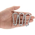 Miniatyrbilde 4 av 5: M5 Karabiner, 20 stk. Heavy Duty Festespenner - Rustfritt Stål Karabiner 100 kg/220 lb Belastningskapasitet, 304 Sving Karabinerkrok - 50 mm x φ5 mm